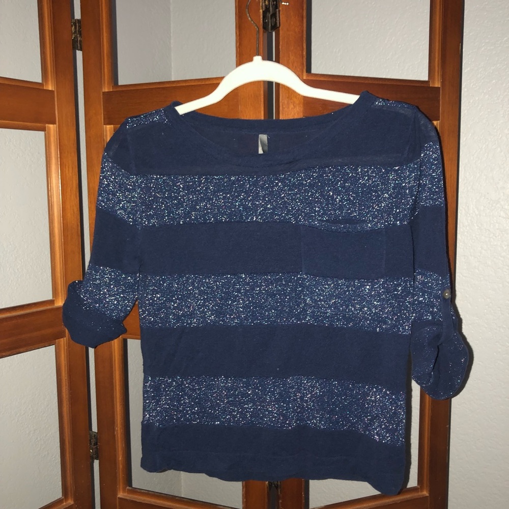 Blue Sparkly Blouse